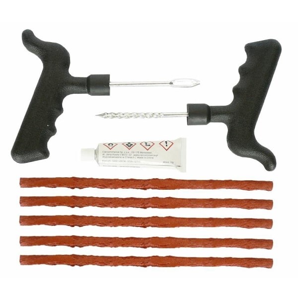 tire repair kit, drill, stud, glue, strings 5 ​​pcs