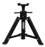 tugialus pukk, HEAVY DUTY, madal, arv: 1 tk, võime: 12 t, kõrgus min 456 mm, kõrgus max 710 mm, kaitseks: iselukustuv, keeratav, värv: must