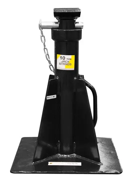 tugialus pukk, HEAVY DUTY, madal, arv: 1 tk, võime:: 10 t, kõrgus min 450 mm, kõrgus max 750 mm, kaitseks: tiftid, reguleeritav, värv: must