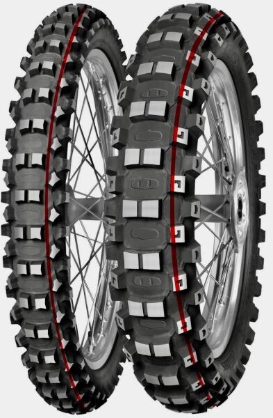 [2000026315101] rehv cross/enduro mootorratta rehv MITAS 100/100-18 TT M TERRA FORCE - MX MH medium hard punane tagumine