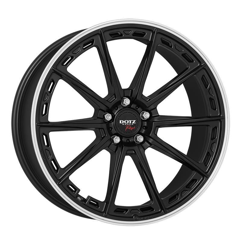Литой диск Dotz Sonoma dark черный матовый/polished lip 8.5x20" 5x120 ET32 центральное отверстие 72.6