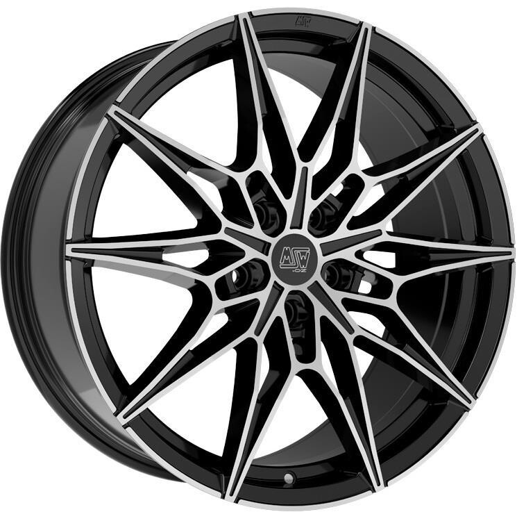 Alloy Wheel MSW 75 Gloss Black Full Polished 9x20" 5x112 ET35 middle hole 73.1