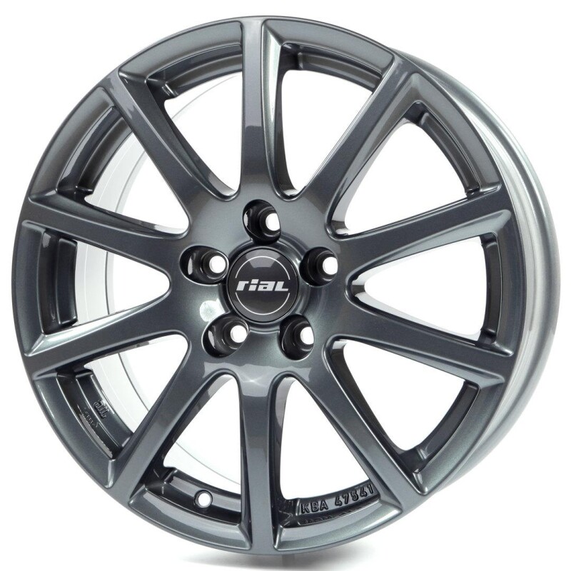 Литой диск Rial Milano titanium 6.5x16" 4x100 ET40 центральное отверстие 63.3