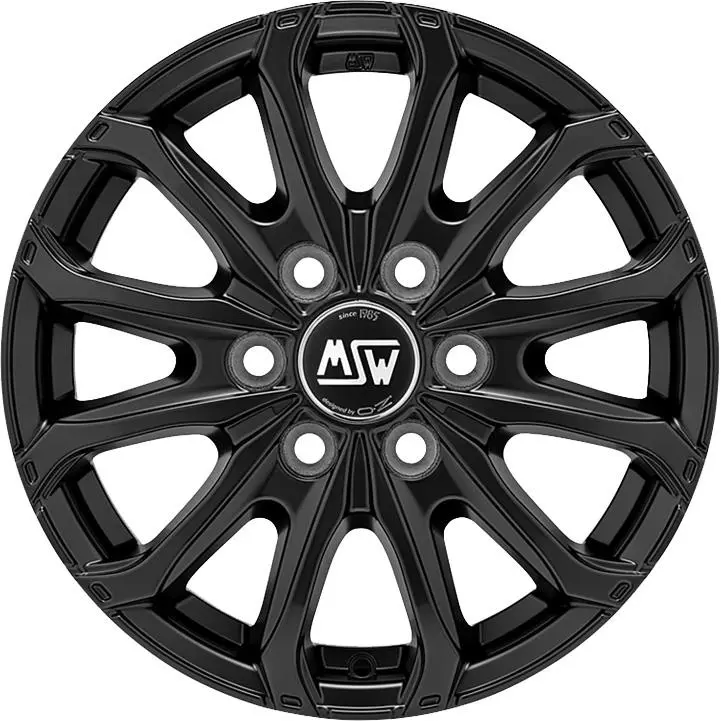 Alloy Wheel MSW 48 Van 6 Holes Matt Black 6.5x16" 6x120 ET50 middle hole 74.5