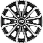 Alloy Wheel MSW 48 Van 6 Holes Gloss Black Full Polished 6.5x16" 6x120 ET50 middle hole 74.5