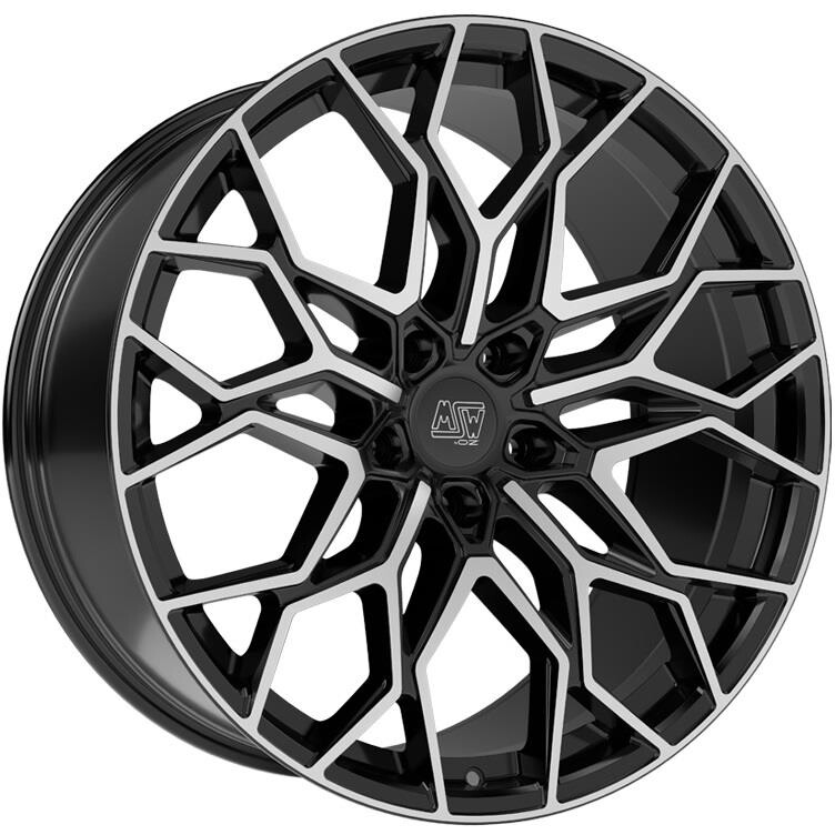 Литой диск MSW 51 Gloss черный Full Polished 10x20" 5x120 ET35 центральное отверстие 64.1