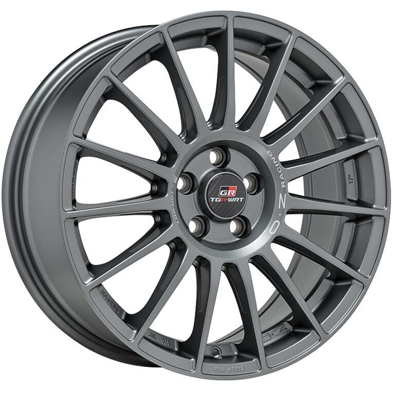 Литой диск OZ Racing Superturismo TGR-WRT матовый Graphite + Silver Lettering 8x18" 5x114.3 ET38 центральное отверстие 75