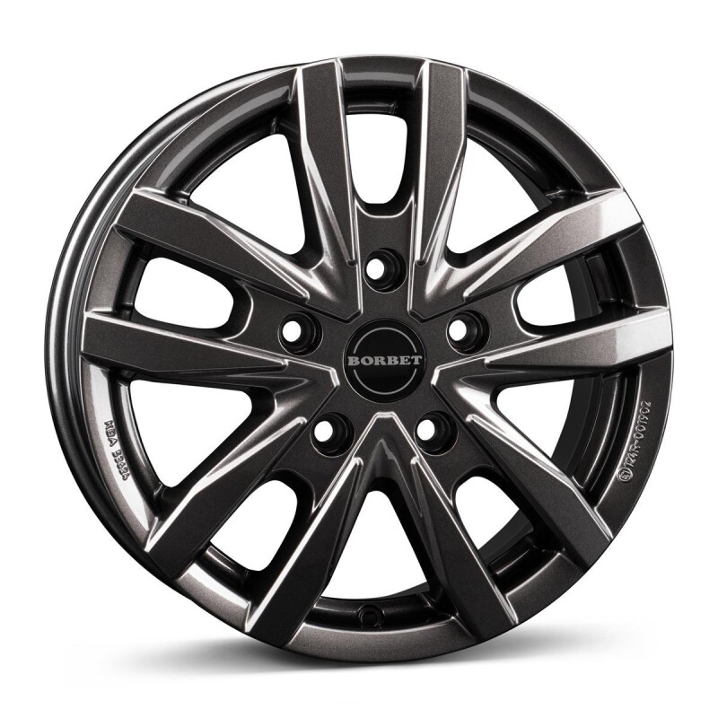 Alloy Wheel Borbet CW5 mistral anthracite glossy 6x16" 5x118 ET68 middle hole 71.1