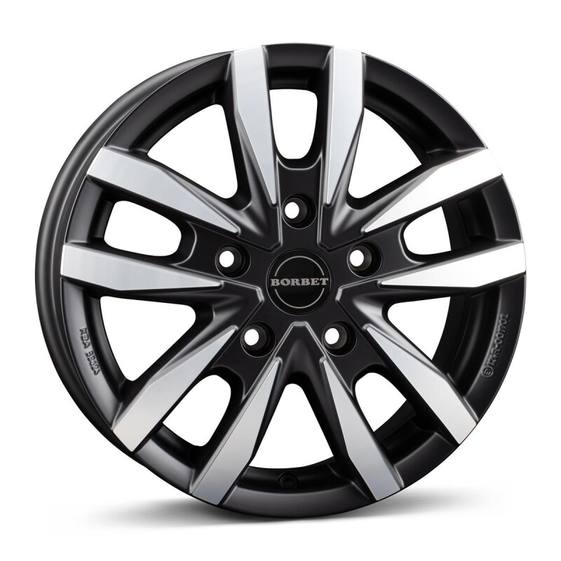 Alloy Wheel Borbet CW5 black polished matt 6x16" 5x118 ET68 middle hole 71.1