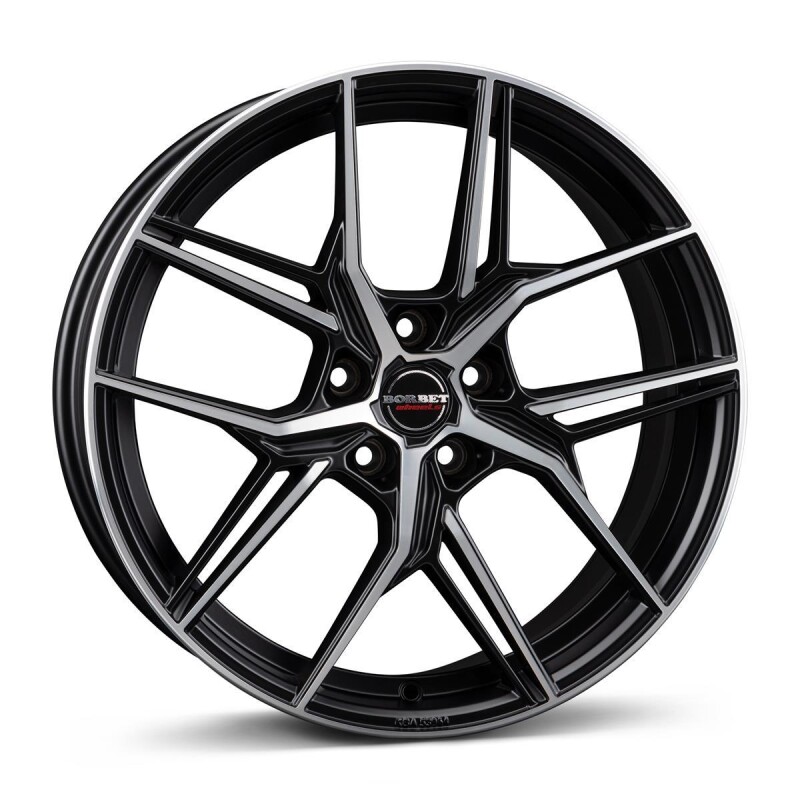 Литой диск Borbet QX черный polished матовый 8x19" 5x108 ET50 центральное отверстие 72.6