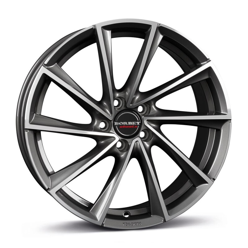 Alloy Wheel Borbet VTX Graphite Polished 8x18" 5x108 ET45 middle hole 72.6