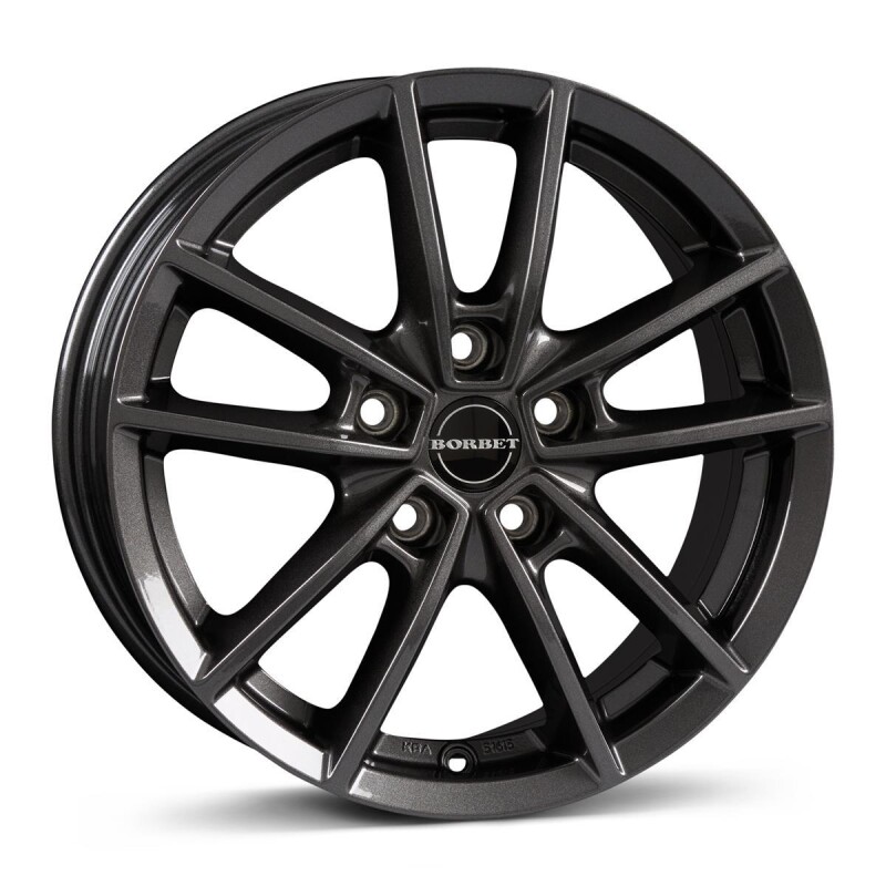 Литой диск Borbet W mistral anthracite glossy 6.5x16" 5x114.3 ET40 центральное отверстие 72.6