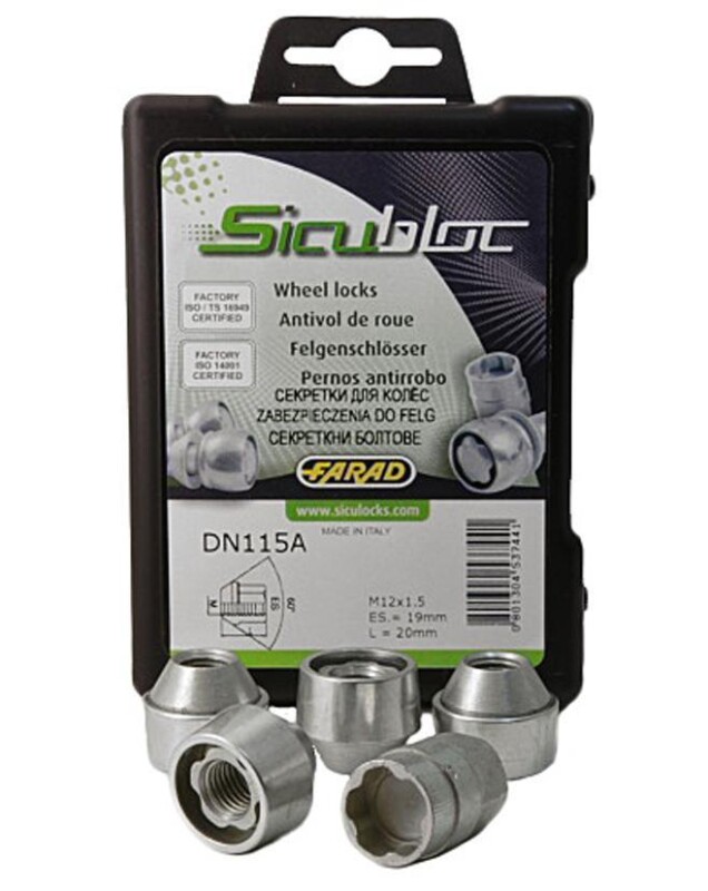 AEZ Security Nuts Sicubloc M12x1.25 60° (ZDN215)