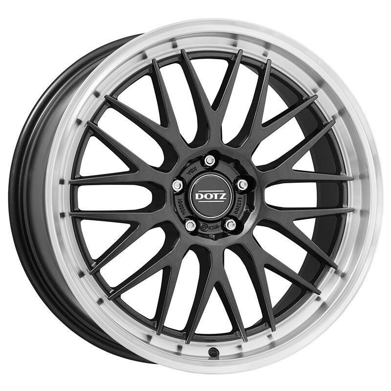 Литой диск Dotz Bilbao dark Gunmetal/polished lip 8x17" 5x108 ET45 центральное отверстие 70.1