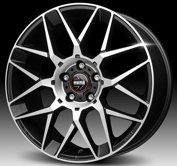 Alloy Wheel Momo REVENGE EVO 2.0 Matt Black Polished 7x17" 5x100 ET38 middle hole 72.3