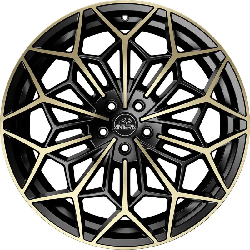 Литой диск Antera A105 Piano черный Champagne 8.5x21" 5x112 ET35 центральное отверстие 66.6