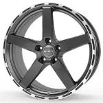 Литой диск Dotz MarinaBay dark Gunmetal/polished lip 8.5x18" 5x114.3 ET45 центральное отверстие 71.6