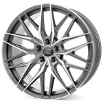 Alloy Wheel MSW 50 Matt Gun Metal Full Polished (Mgmfp) 10x22" 5x112 ET25 middle hole 66.6