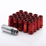 JR Nuts Forged Steel JN1 Red M12x1.5x45 23mm 60° 20 pcs + Key