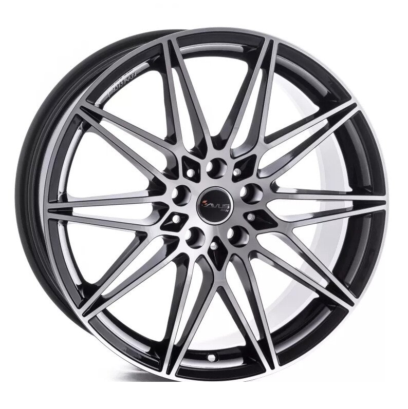 Литой диск Avus AC-MB5 черный Polished 9.5x20" 5x120 ET45 центральное отверстие 72.6
