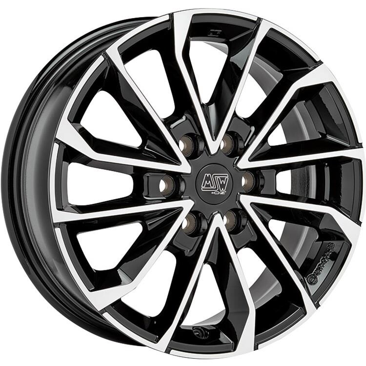 Alloy Wheel MSW 42 Van Gloss Black Full Polished 6.5x17" 6x120 ET50 middle hole 74.6