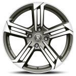 Alloy Wheel Reds Twist Graphite Matt Polished 4H 7x17" 4x108 ET32 middle hole 72.3