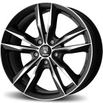 Alloy Wheel Reds Fast Matt Black polished 6.5x16" 5x100 ET40 middle hole 72.3