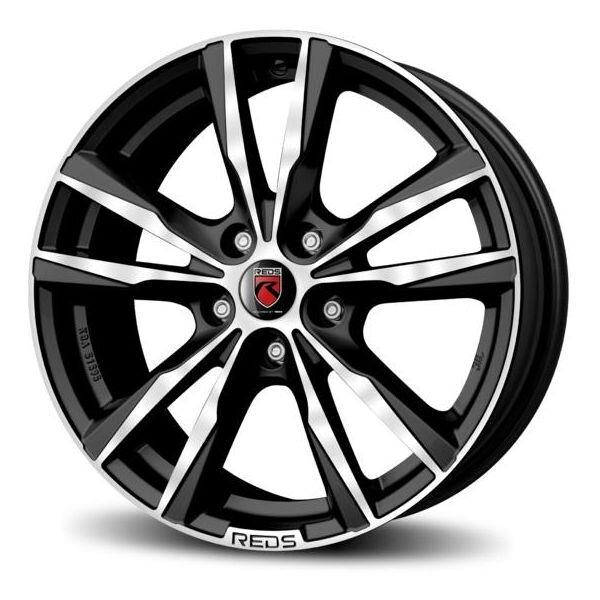 Alloy Wheel Reds K2 HD Matt Black polished 7.5x17" 5x108 ET45 middle hole 72.3