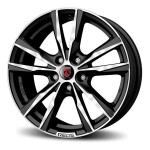 Alloy Wheel Reds K2 HD Matt Black polished 7.5x17" 5x108 ET45 middle hole 72.3