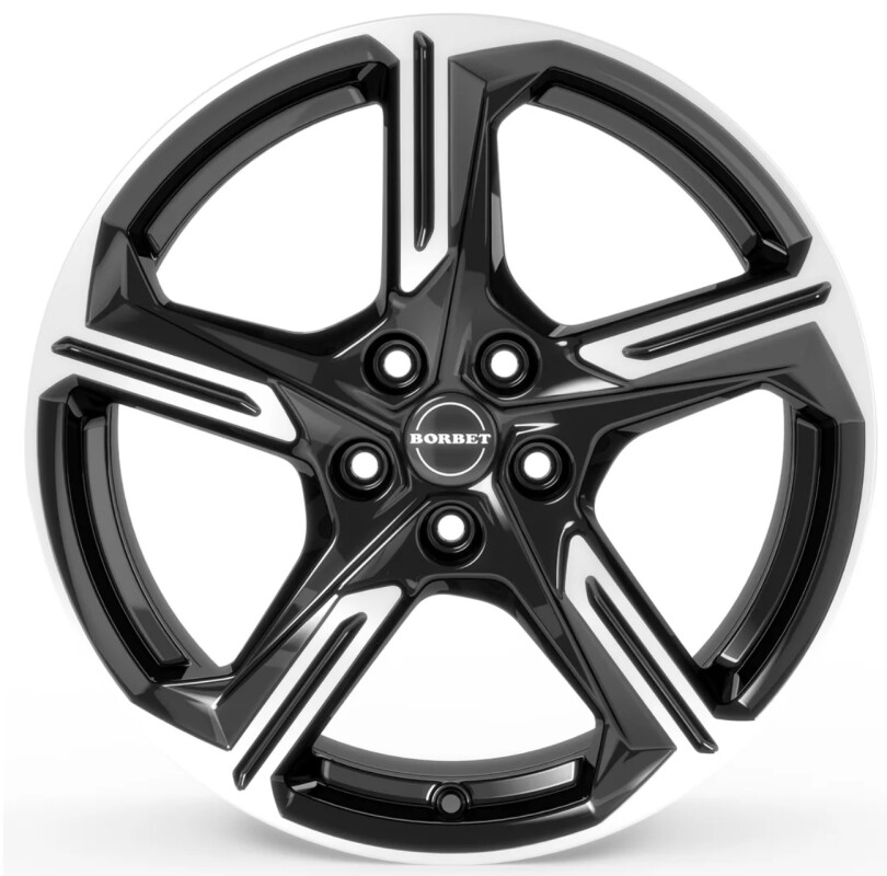 Alloy Wheel Borbet XE1 black polished glossy 7.5x18" 5x112 ET40 middle hole 57.1