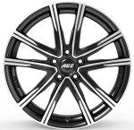 Литой диск AEZ Montreal dark черный/polished 7x19" 5x108 ET48 центральное отверстие 63.4