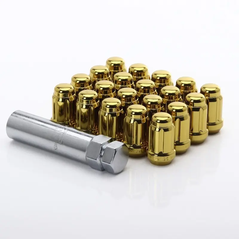 JR mutrid sepistatud teras Gold M12x1.5x35 JN2 20mm 60° 20 tk + võti