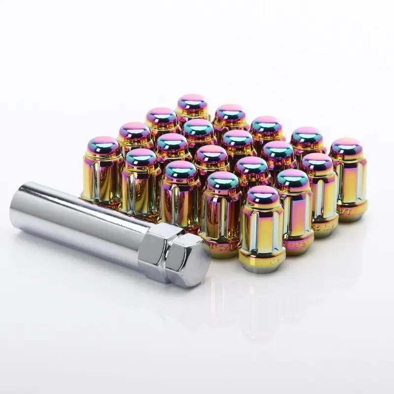 JR Nuts Forged Steel Neochrome M12x1.25x35 JN2 20mm 60° 20 pcs + Key