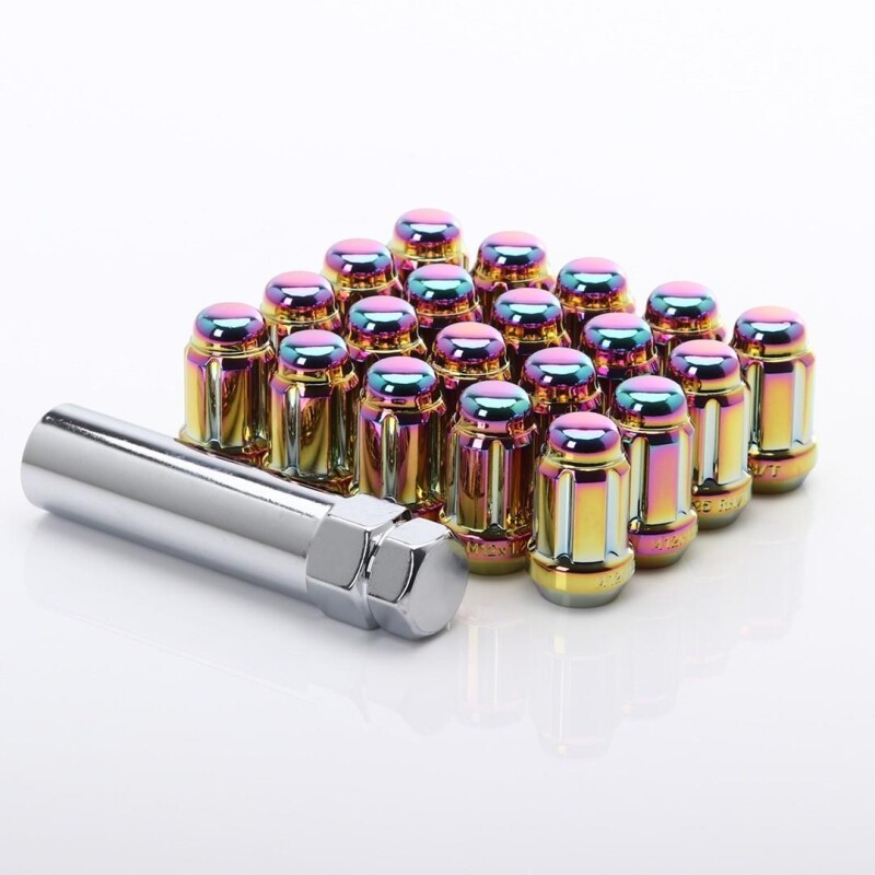 JR Nuts Forged Steel Neochrome M12x1.5x35 JN2 20mm 60° 20 pcs + Key