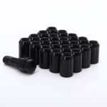 JR Nuts Imbus Black M12x1.5x32 20mm 60° 20 pcs + Key