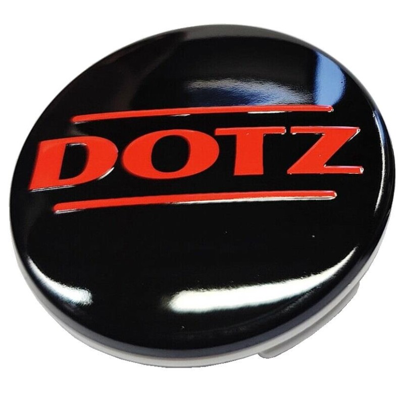 dotz wheel cap zo7040r 60mm black/red letters wheel center cap