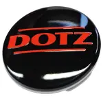 dotz wheel cap zo7040r 60mm black/red letters wheel center cap