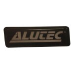 Alutec Wheel Logo Black with Silver lettering 45x15mm for Shark 9-EMB45X15ALU-SCH