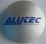 Alutec Wheel Cap 74mm Silver with синий lettering N12 9N12ALUTEC-SI