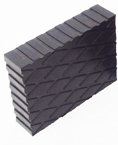 rubber pad to lifter faceted 160x120x100mm italmatic