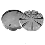 rubber pad met. plaadiga. to lifter round 125/120mm. thickness 24mm. 2 hole