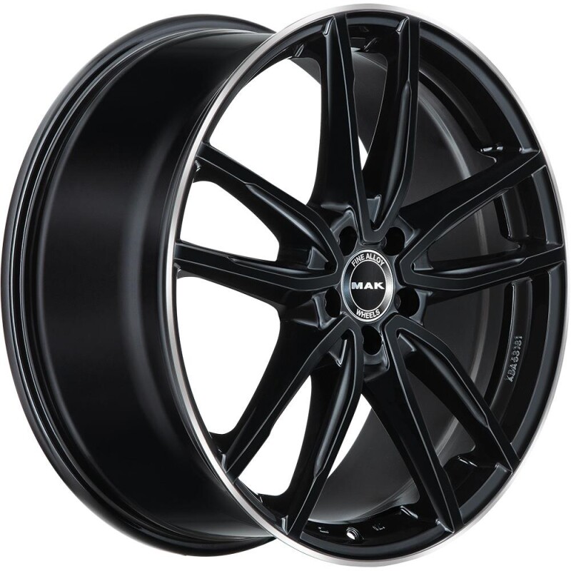 Литой диск MAK Evo Gloss черный зеркало Ring 9x20" 5x112 ET50 центральное отверстие 66.6