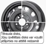 steel wheel KFZ, 16x6.5 5x120 ET60 middle hole 65
