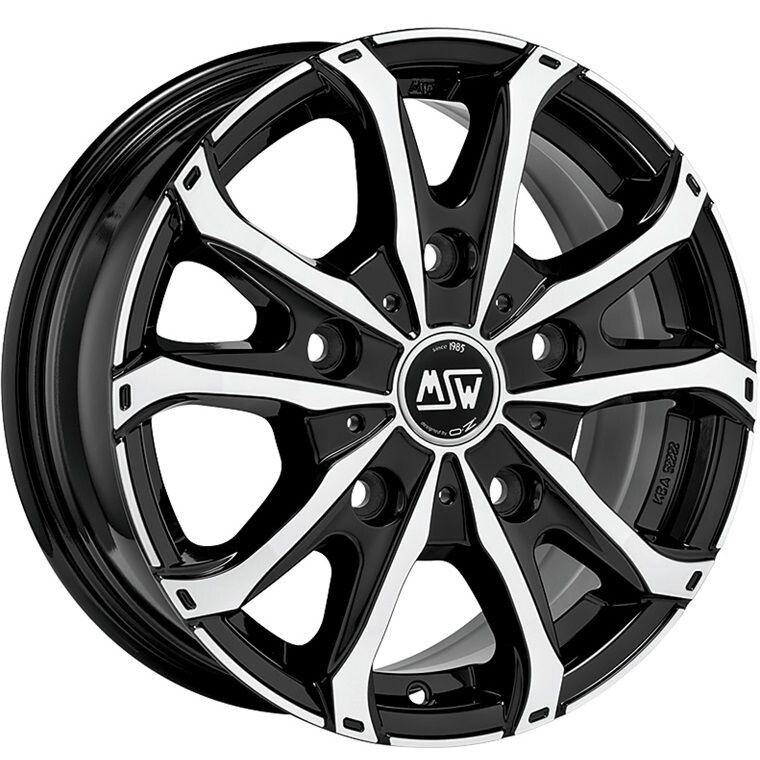 Alloy Wheel MSW 48 Van Black Polished, 16x6.5 5x130 ET55 middle hole 89