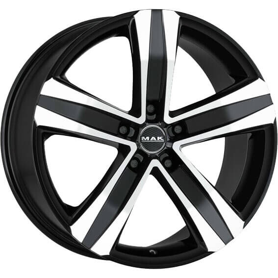 Alloy Wheel MAK Stone 5 Black Mirror, 16x6.5 ET middle hole 66