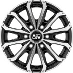 Alloy Wheel MSW 48 Van 6 Holes Gloss Black Full Polished 6.5x16" 6x125 ET68 middle hole 74.1