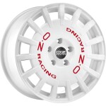 Alloy Wheel OZ Racing Rally Racing Race White Red Lettering 8x17" 5x112 ET35 middle hole 75