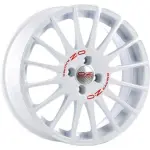 Alloy Wheel OZ Racing Superturismo WRC Race White Red Lettering 7x16" 4x108 ET25 middle hole 65.1