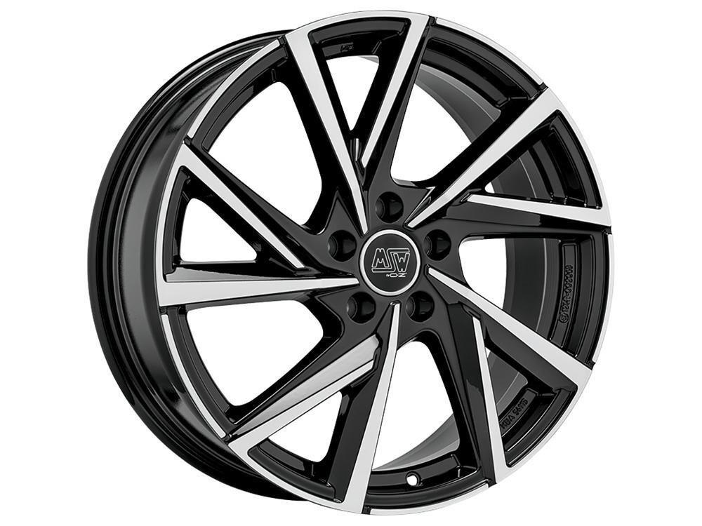 Литой диск MSW 80-5 Gloss черный Full Polished 7x17" 5x112 ET37 центральное отверстие 57.1