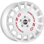 Alloy Wheel OZ Racing Rally Racing Race White Red Lettering 7x17" 4x100 ET45 middle hole 68